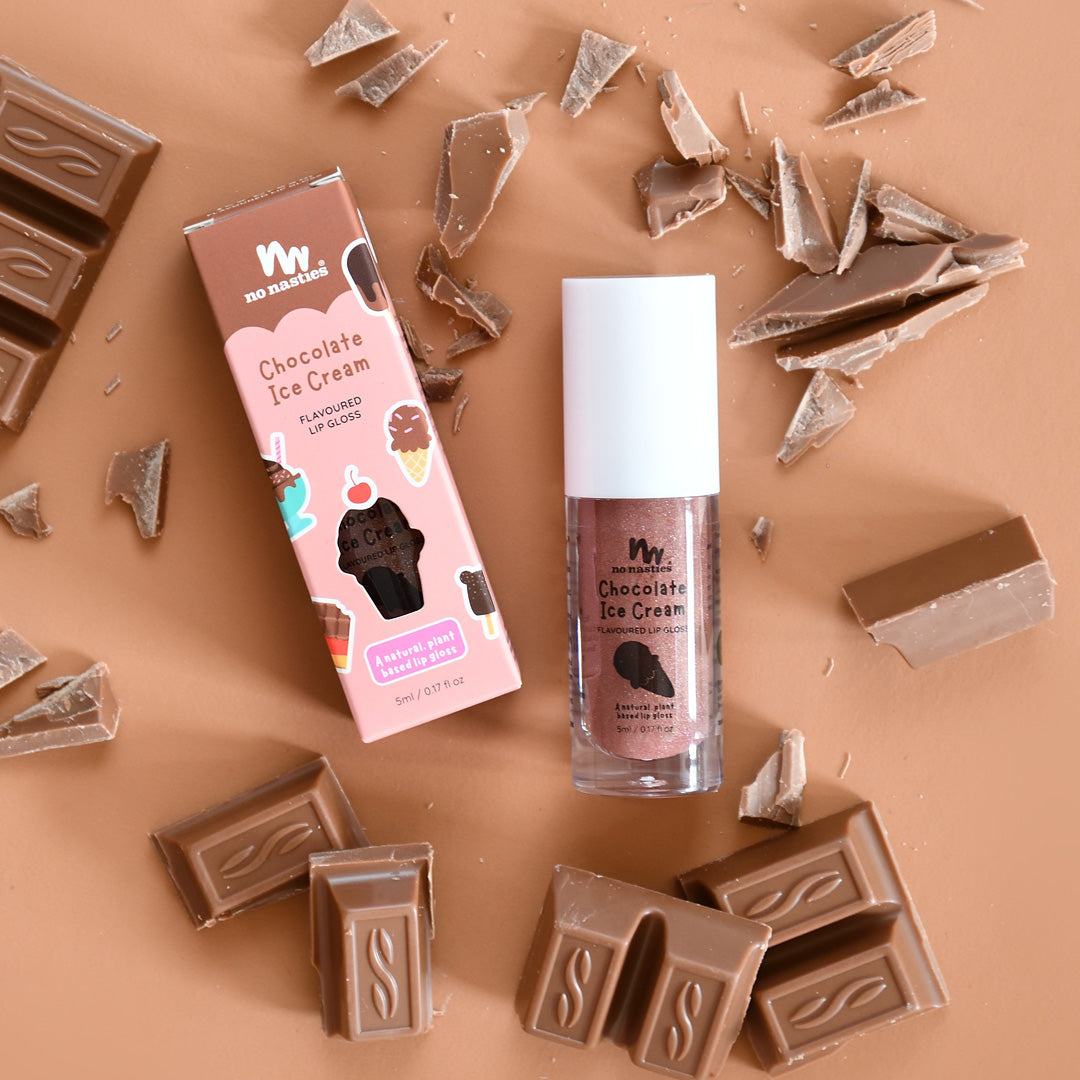 No Nasties Kids Lip Gloss Wand – Chocolate Ice Cream