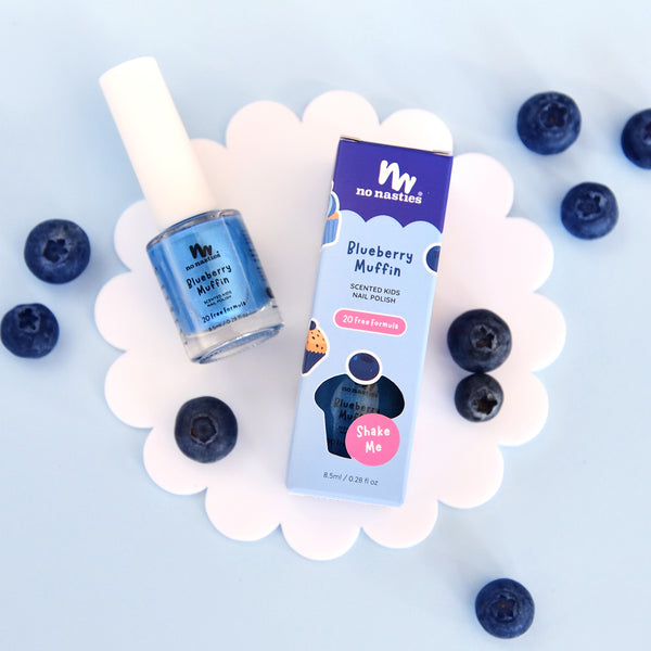 No Nasties Kids Scented Scratch-Off Nail Polish – Blueberry Muffin