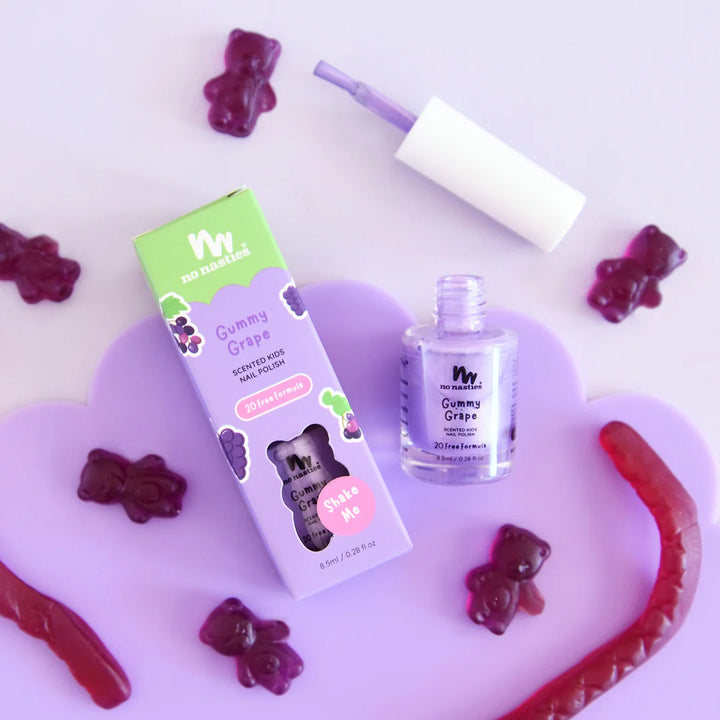 No Nasties Kids Scented Scratch-Off Nail Polish – Gummy Grape