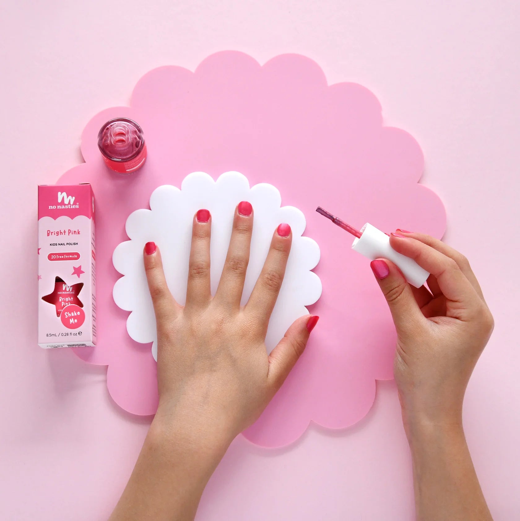 No Nasties Kids Unscented Peelable Nail Polish – Pretty Bright Pink