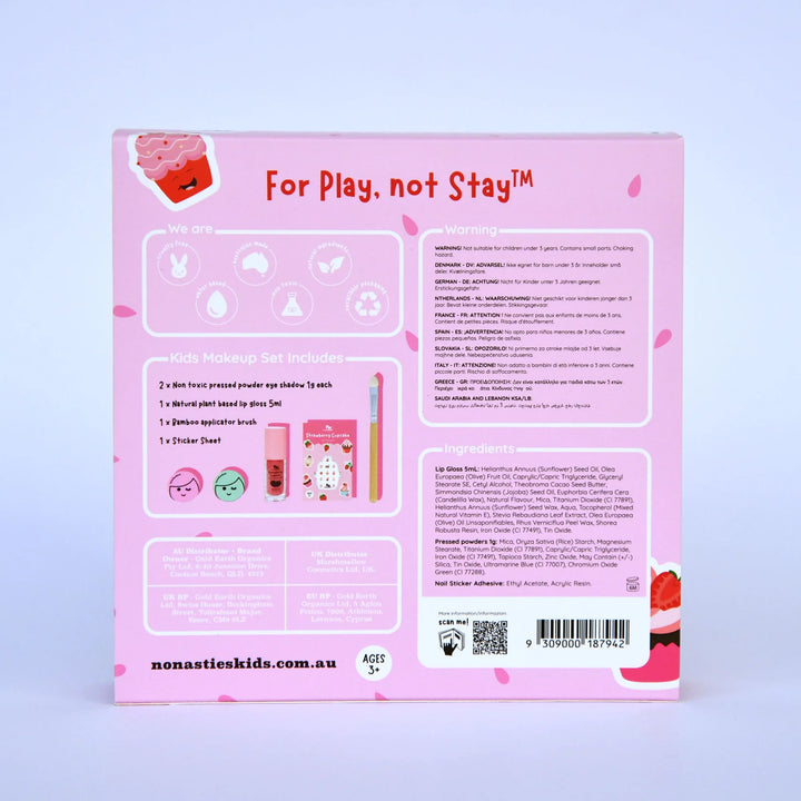 No Nasties Kids Natural Play Makeup Set – Strawberry Cupcake