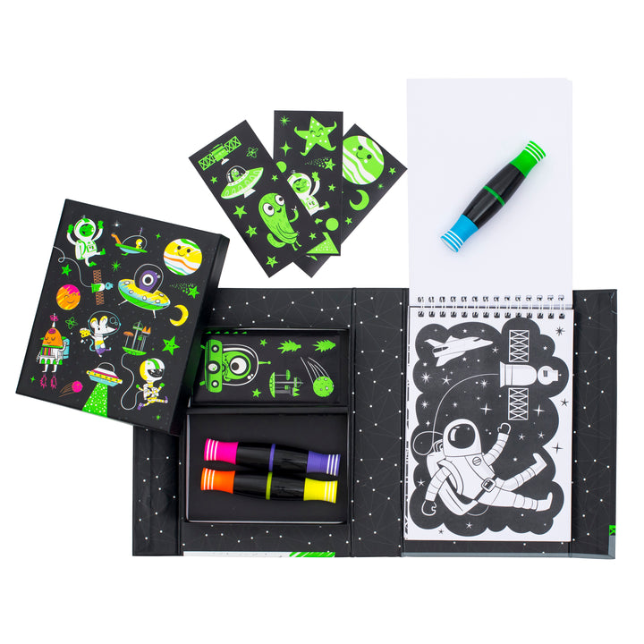 Tiger Tribe Neon Colouring Set – Outer Space