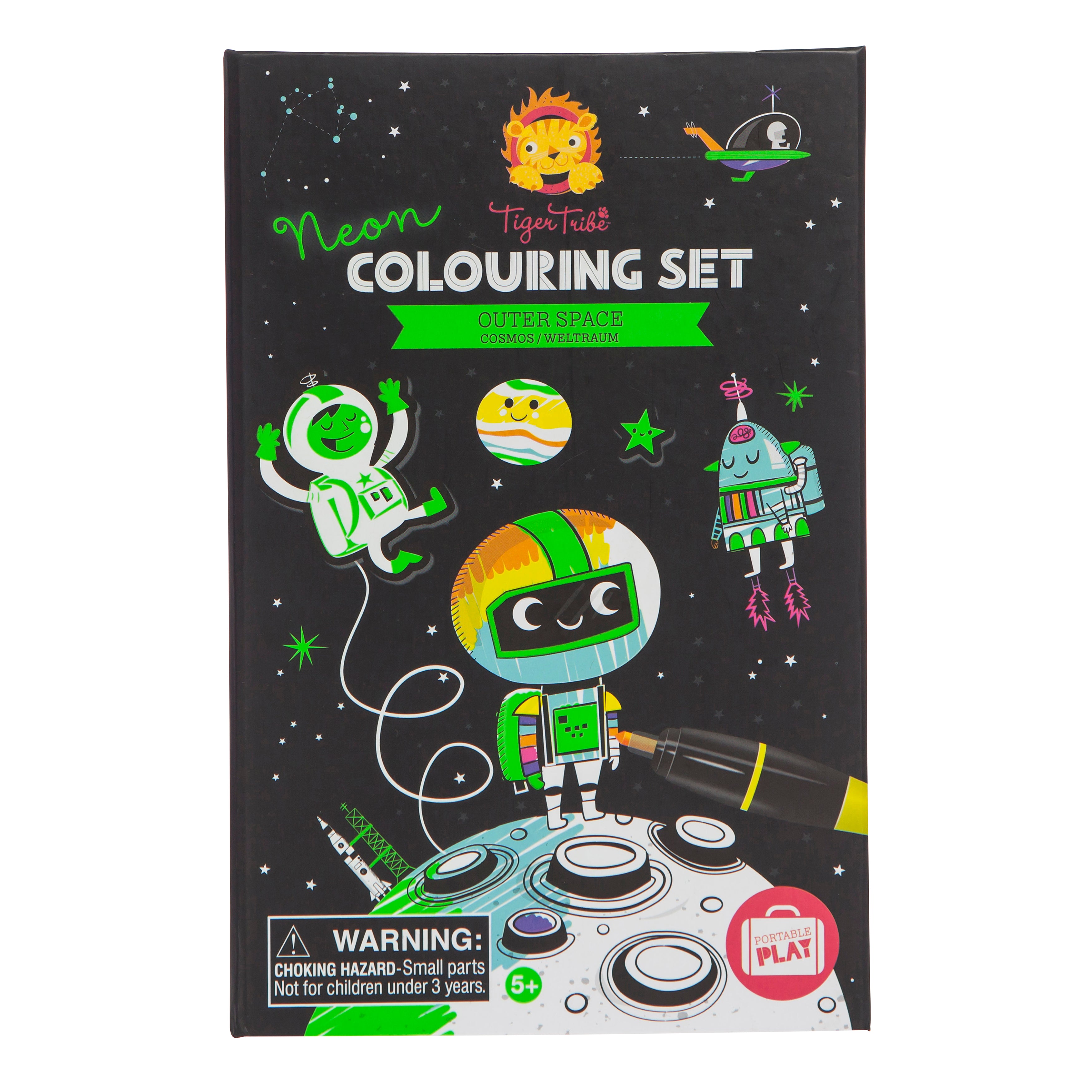Tiger Tribe Neon Colouring Set – Outer Space
