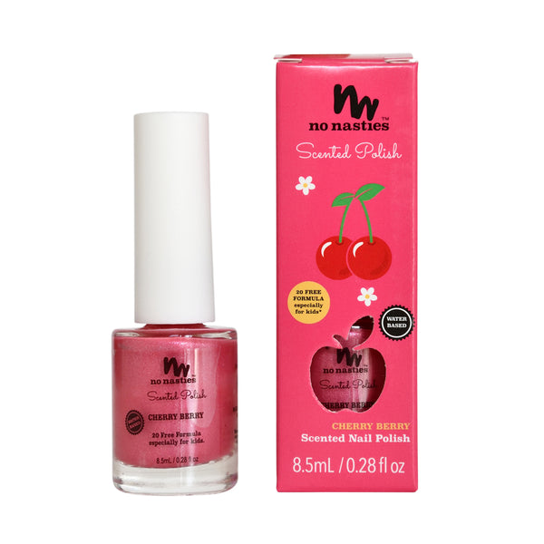 No Nasties Kids Scented Scratch-Off Nail Polish – Cherry Berry