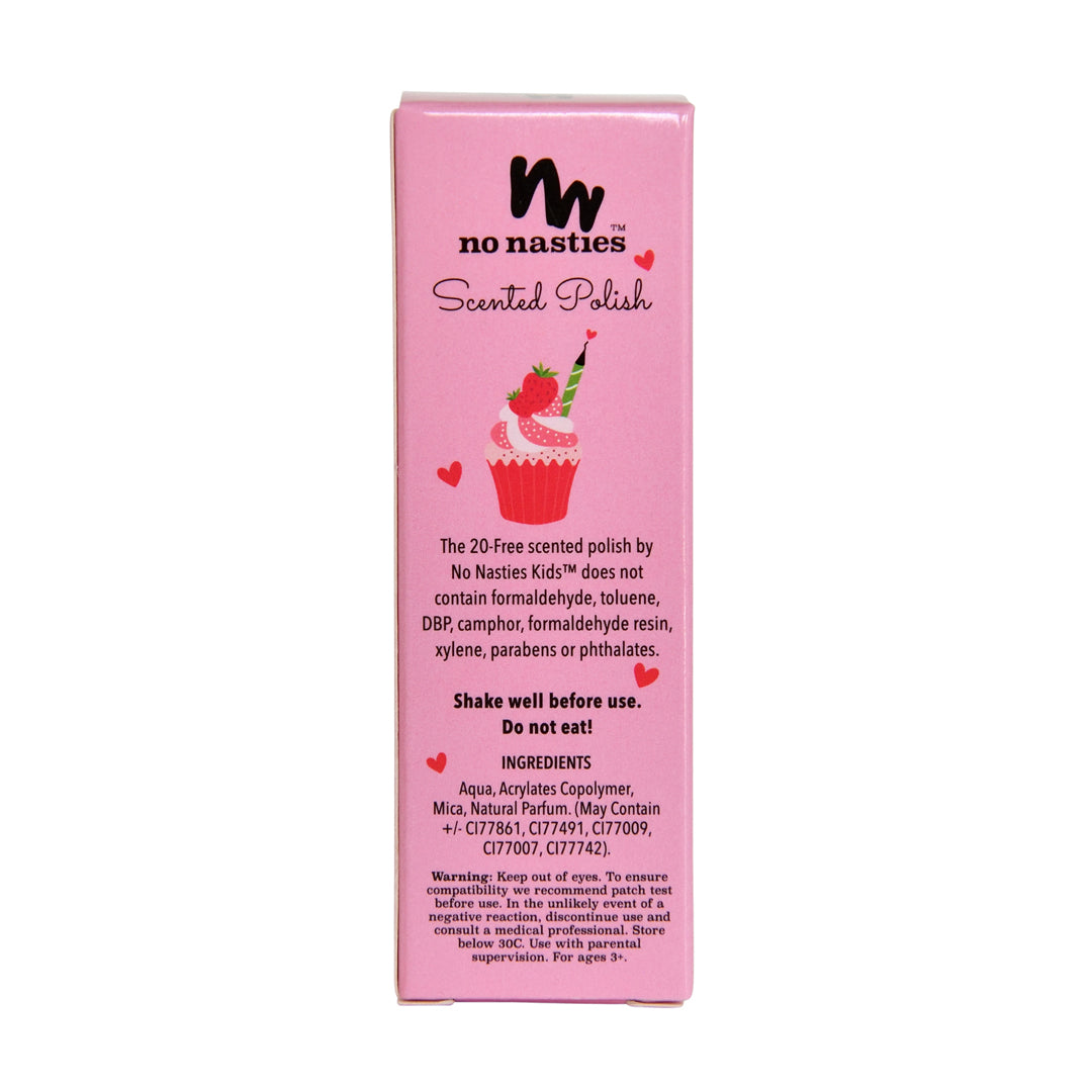 No Nasties Kids Scented Scratch-Off Nail Polish – Strawberry Cupcake