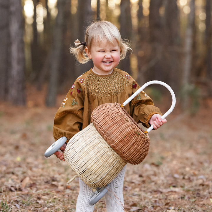 Olli Ella Rattan Mushroom Luggy – Natural