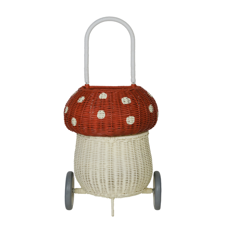 Olli Ella Rattan Mushroom Luggy – Red