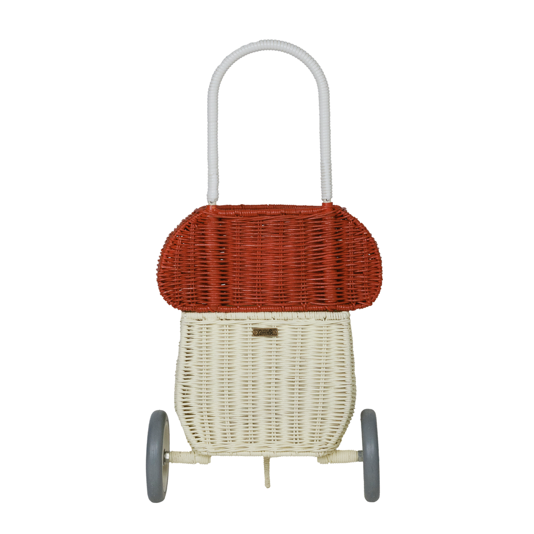 Olli Ella Rattan Mushroom Luggy – Red