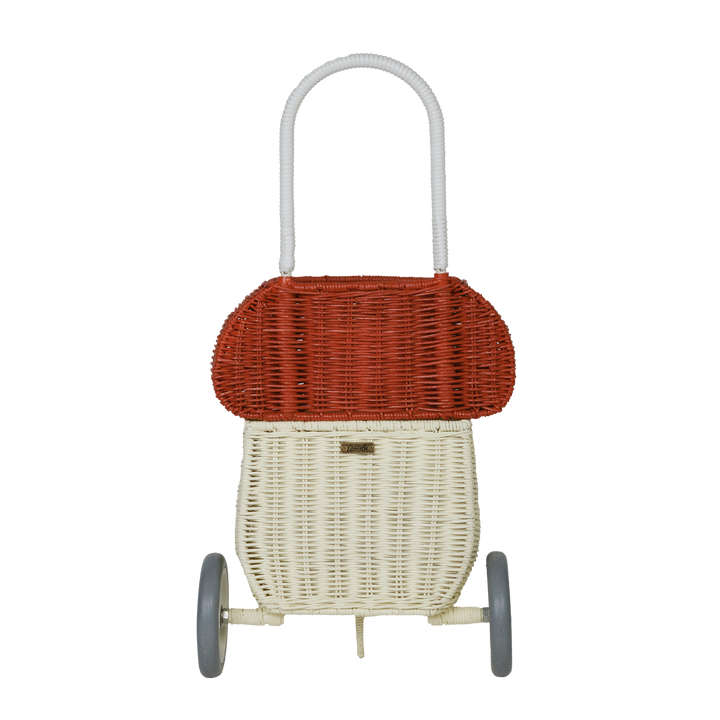 Olli Ella Rattan Mushroom Luggy – Red