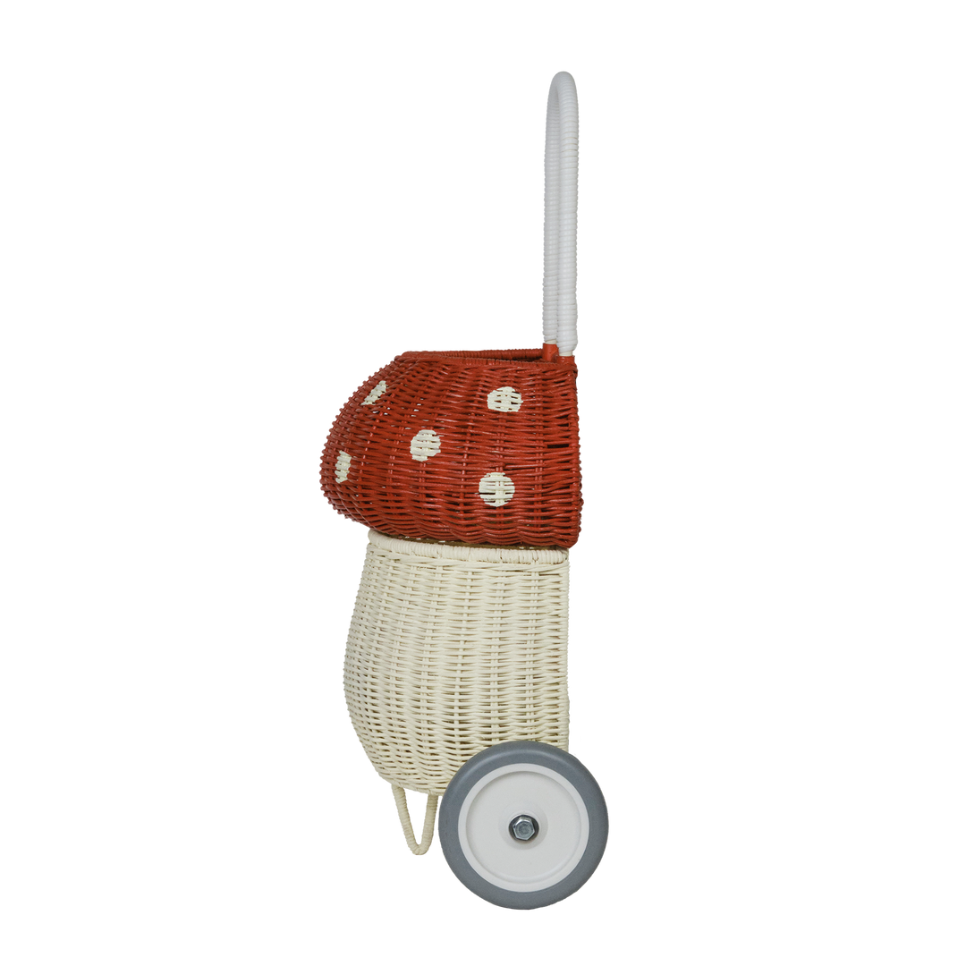 Olli Ella Rattan Mushroom Luggy – Red
