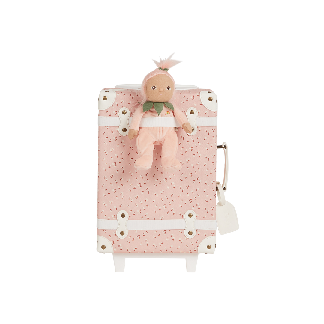 Olli Ella See-Ya Suitcase – Pink Daisies