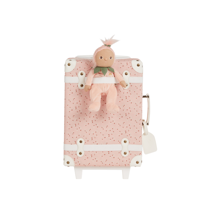 Olli Ella See-Ya Suitcase – Pink Daisies