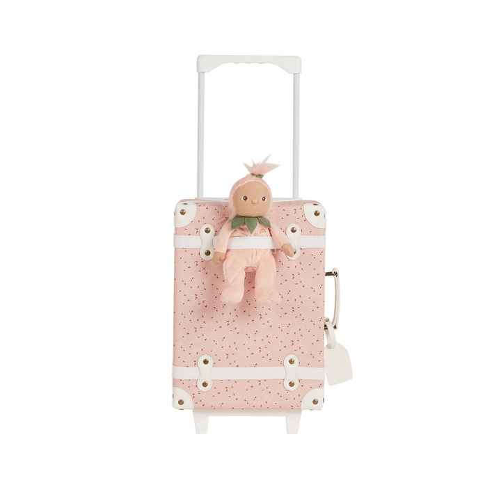 Olli Ella See-Ya Suitcase – Pink Daisies