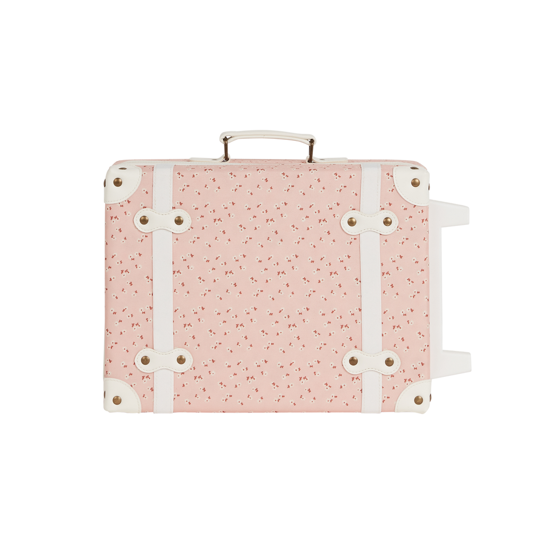 Olli Ella See-Ya Suitcase – Pink Daisies