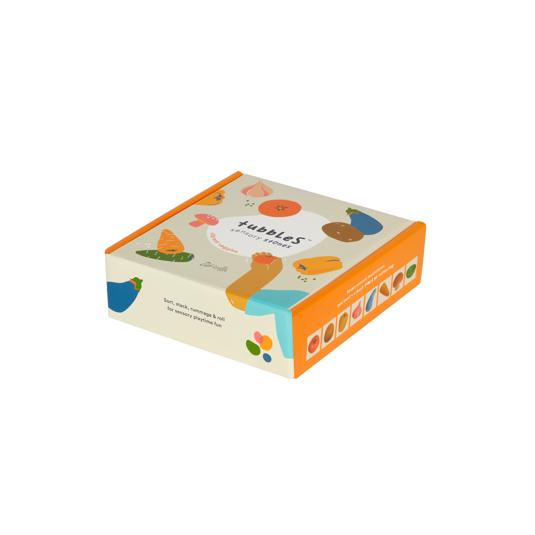 Olli Ella Tubbles Sensory Stones – Vibrant Veggies