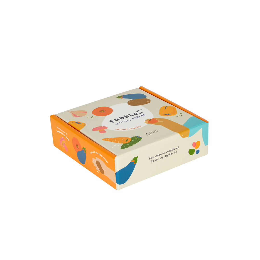 Olli Ella Tubbles Sensory Stones – Vibrant Veggies