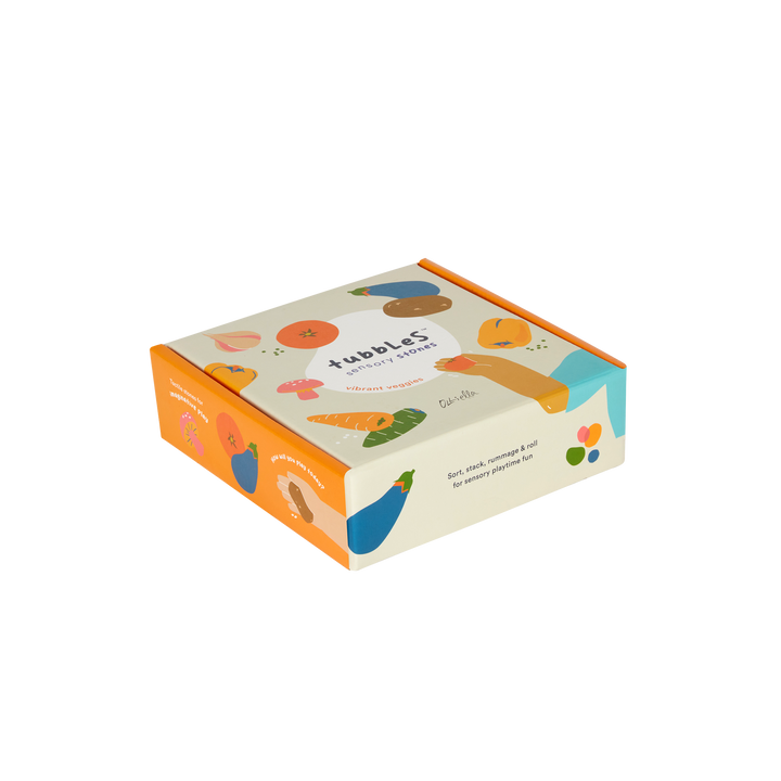 Olli Ella Tubbles Sensory Stones – Vibrant Veggies