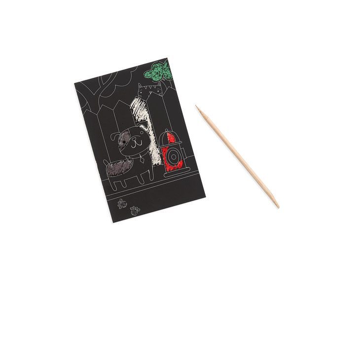 OOLY Scratch &amp; Scribble Mini Scratch Art Kit – Playful Pups