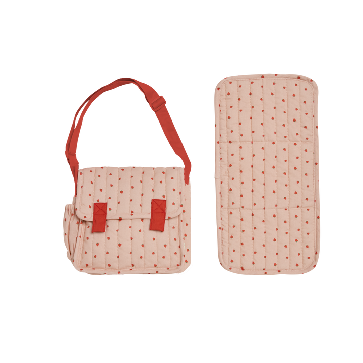 Olli Ella Carrie Convertible Changing Set – Strawberry