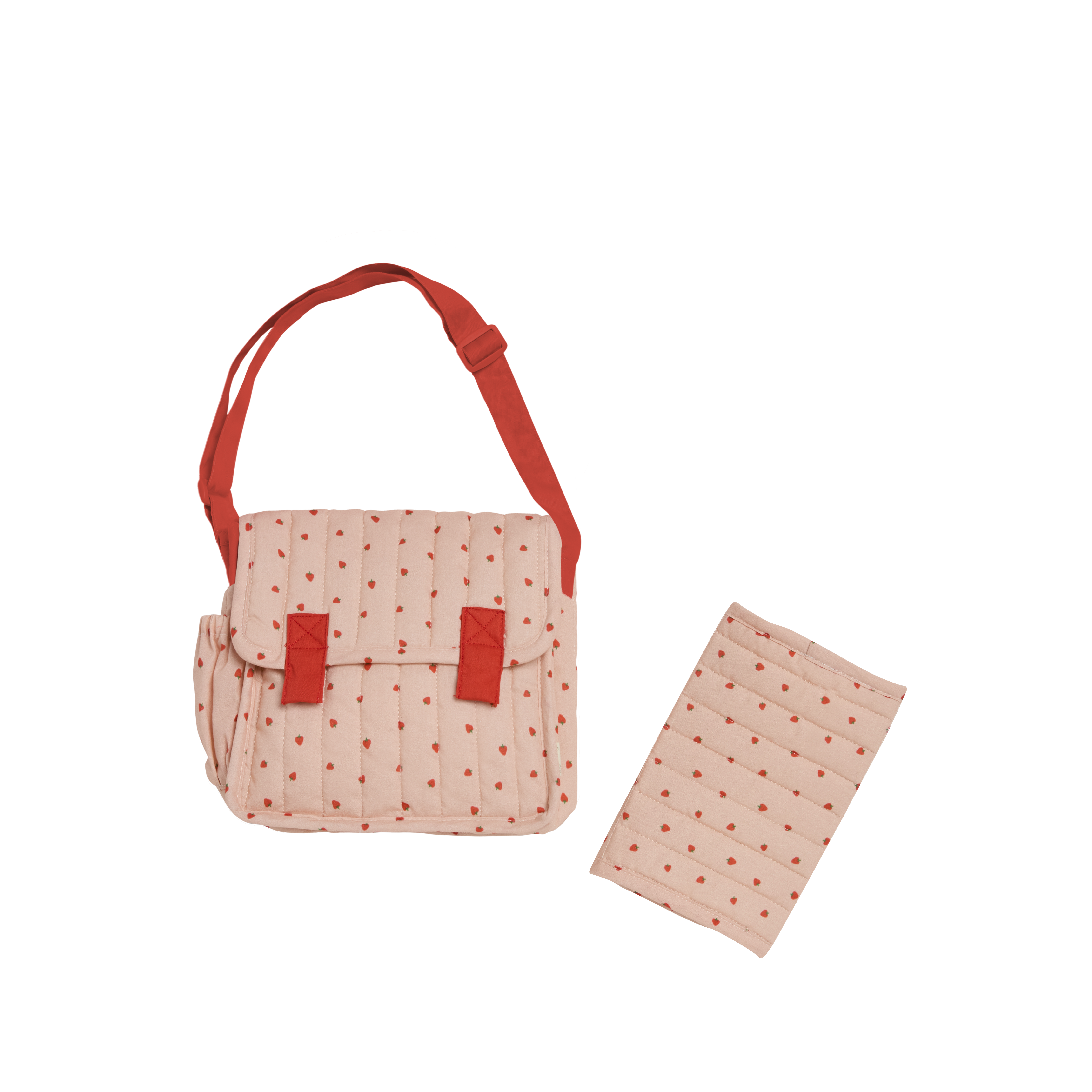 Olli Ella Carrie Convertible Changing Set – Strawberry