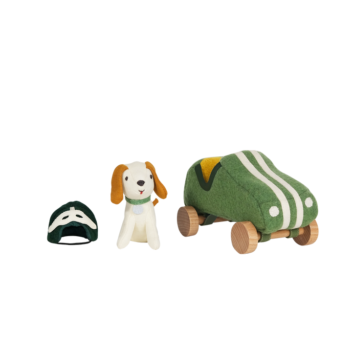 Olli Ella Holdie Dog-Go Racer Boy – Green