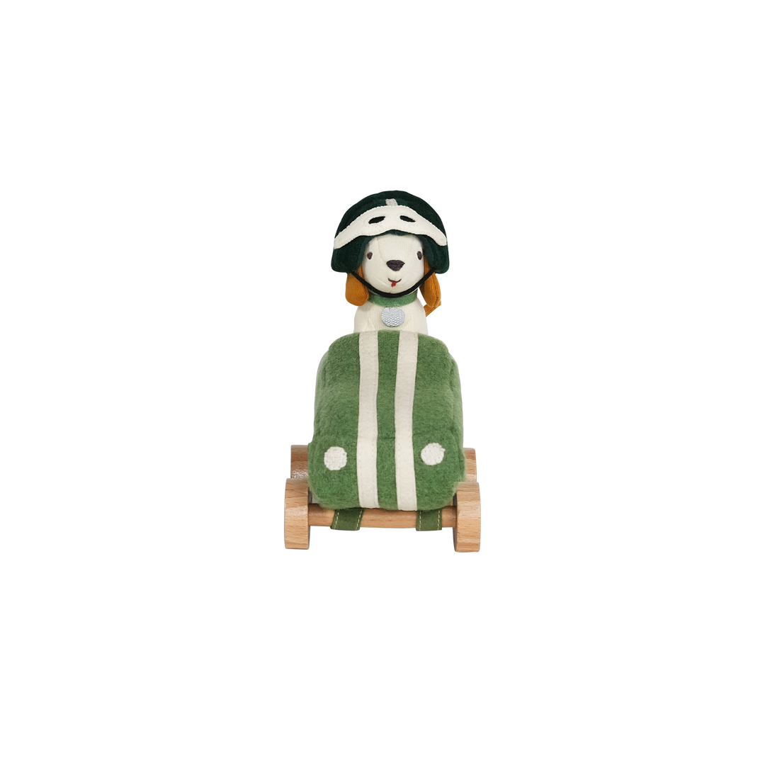 Olli Ella Holdie Dog-Go Racer Boy – Green