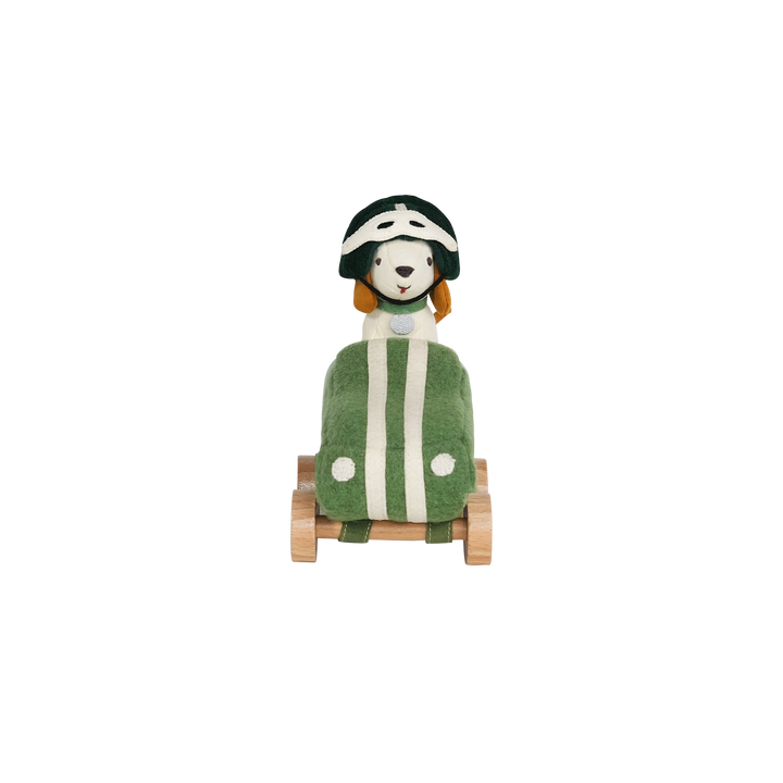 Olli Ella Holdie Dog-Go Racer Boy – Green