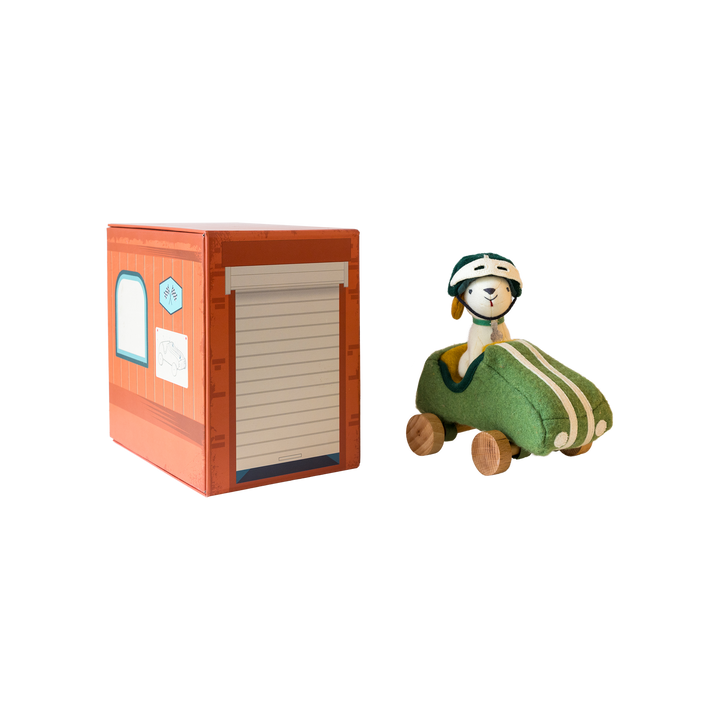 Olli Ella Holdie Dog-Go Racer Boy – Green
