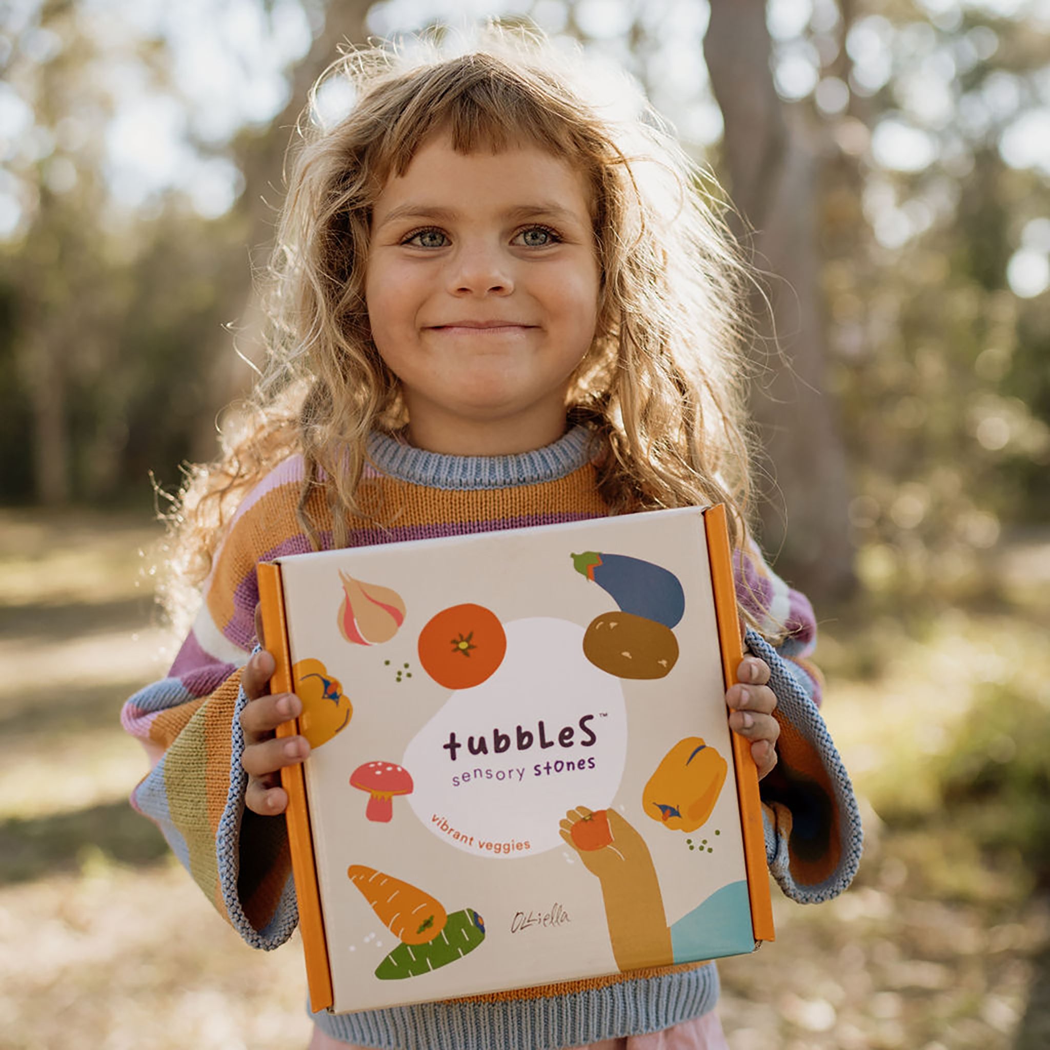 Olli Ella Tubbles Sensory Stones – Vibrant Veggies