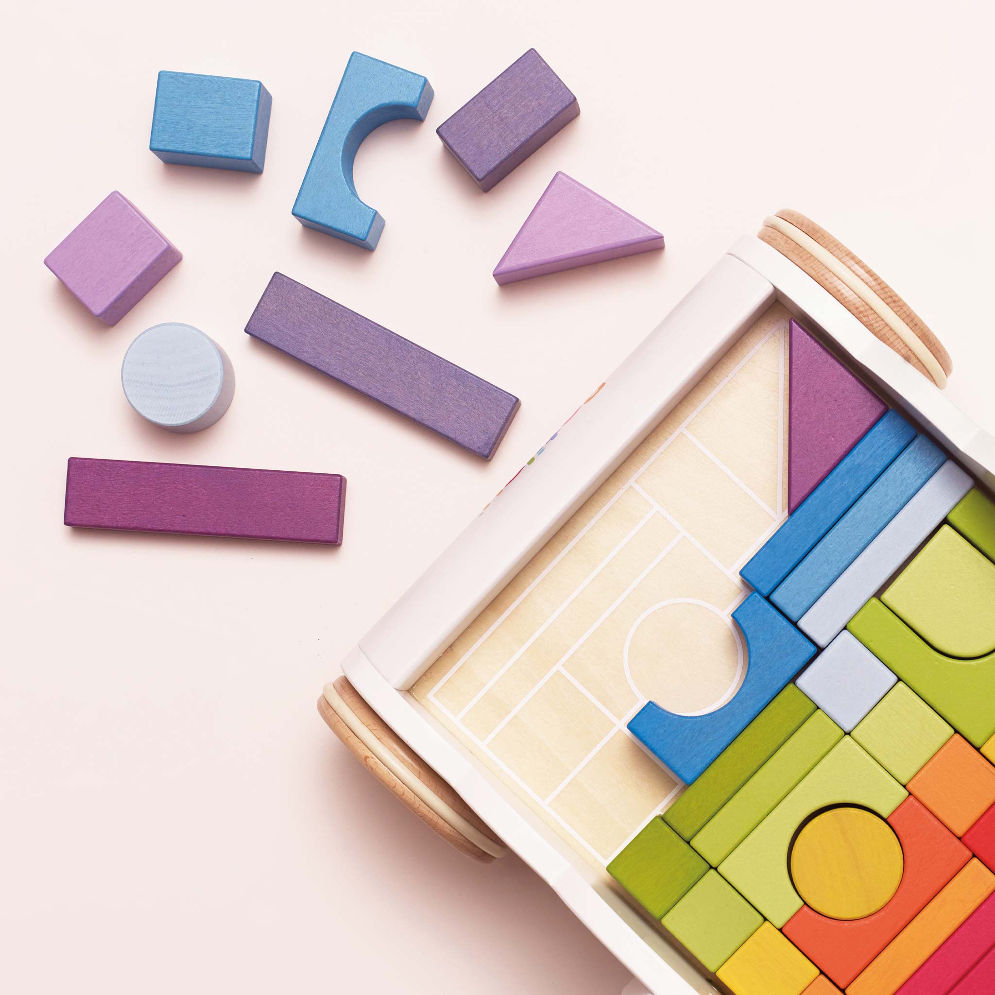 Le Toy Van Rainbow Baby Walker with Blocks