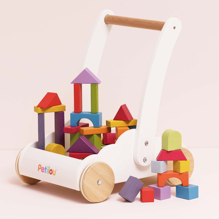Le Toy Van Rainbow Baby Walker with Blocks