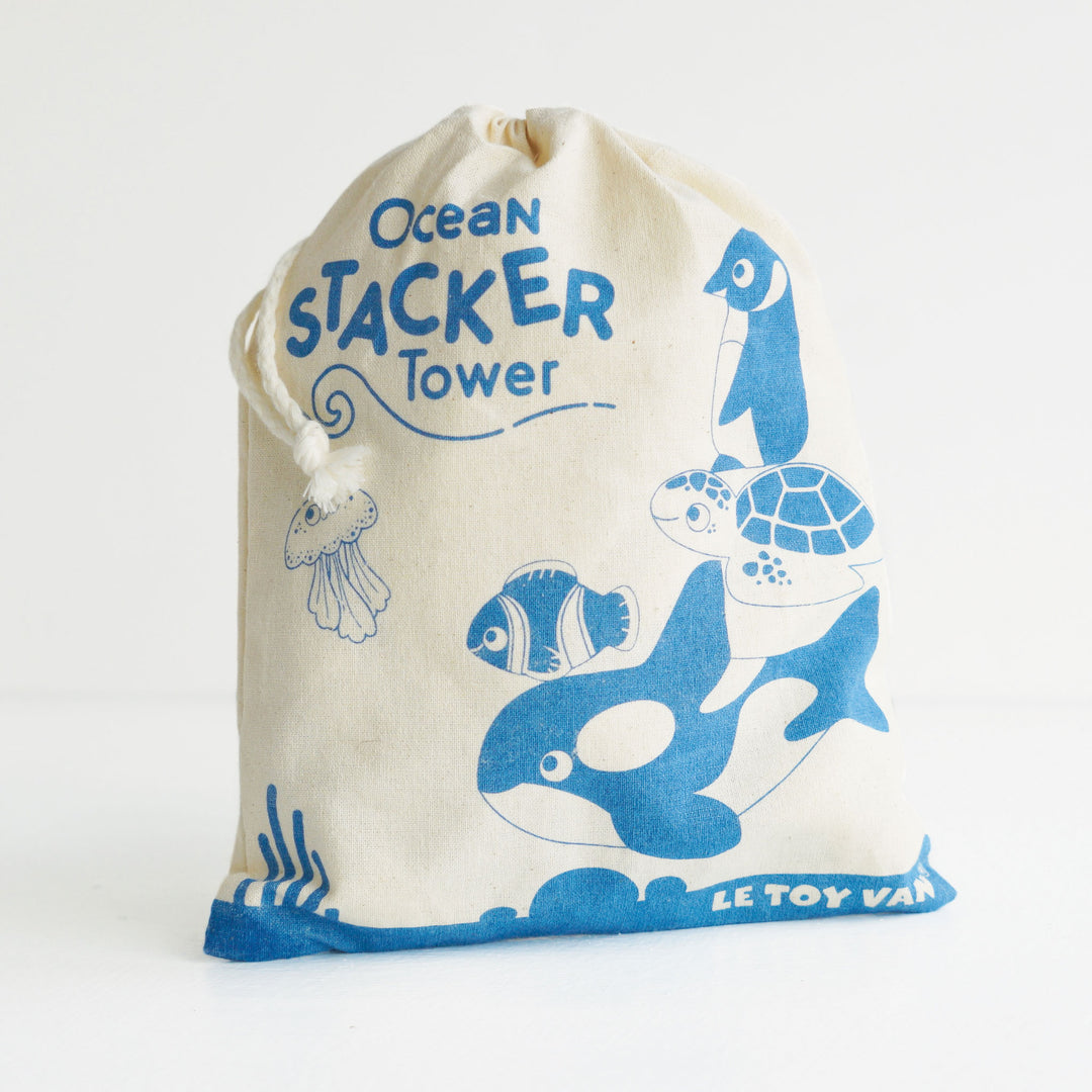 Le Toy Van Ocean Life Stacking Animals in Bag