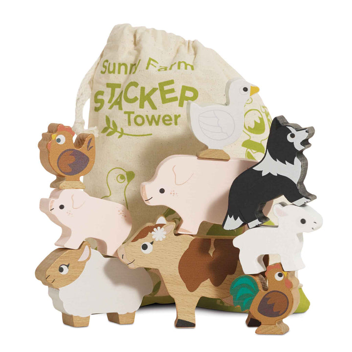 Le Toy Van Farmyard Stacking Animals in Bag