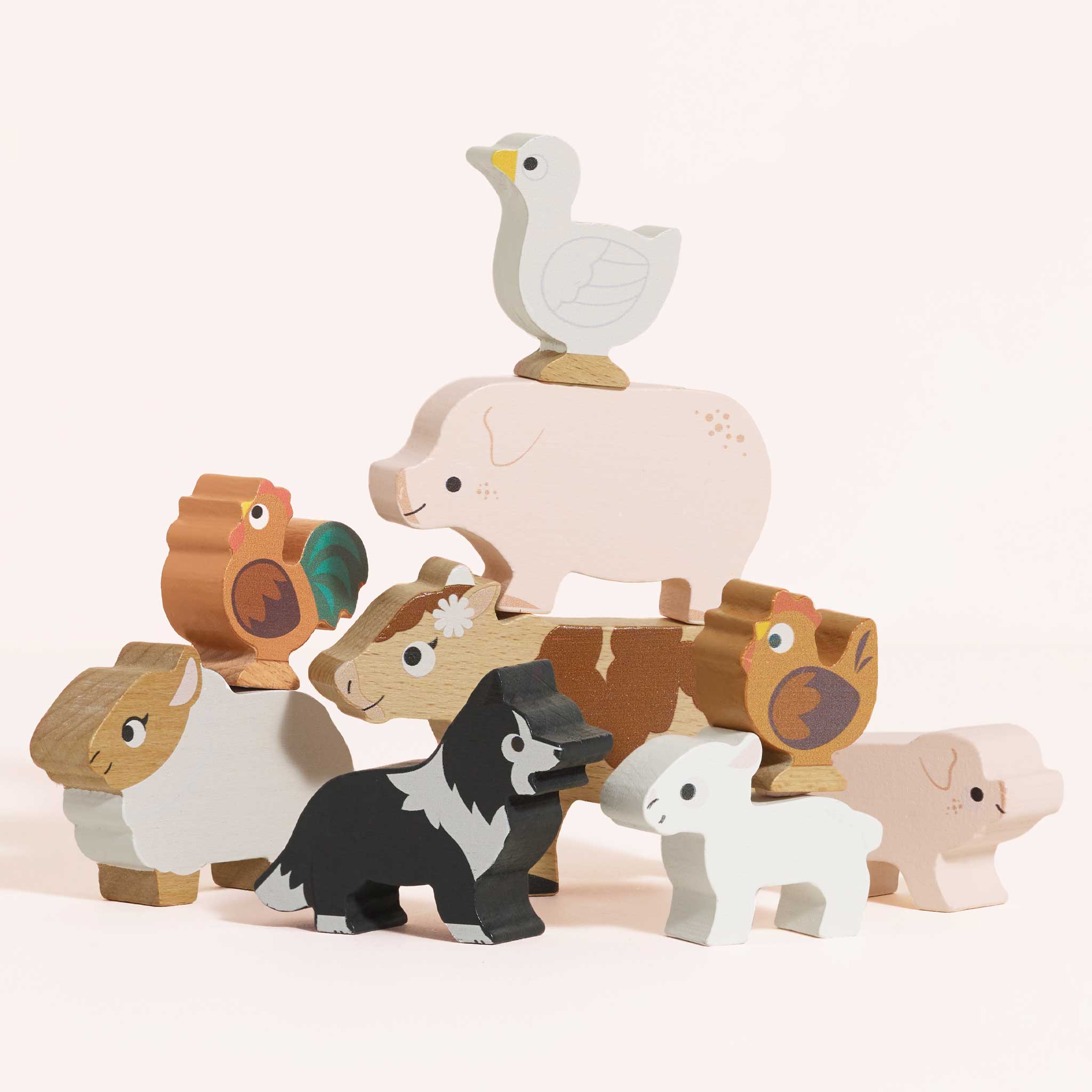 Le Toy Van Farmyard Stacking Animals in Bag