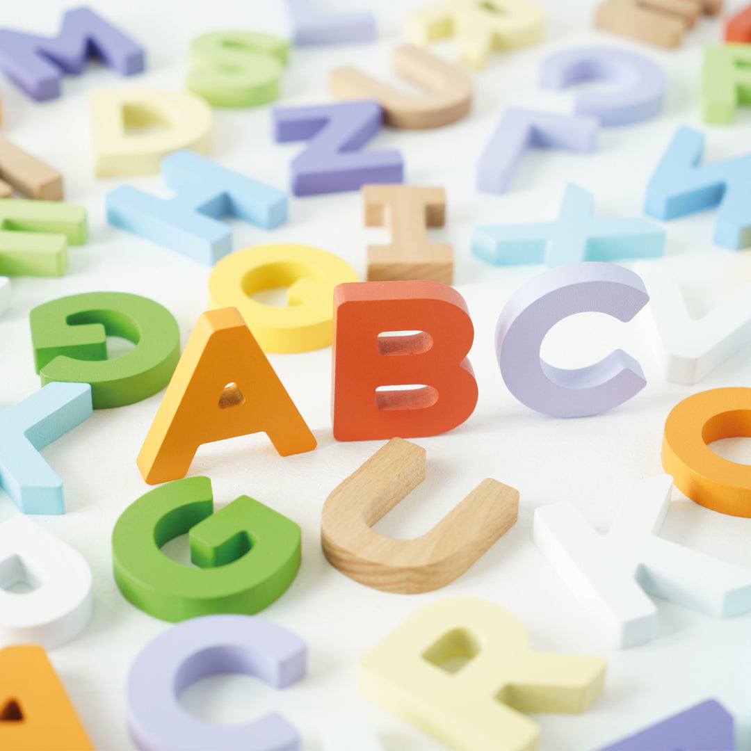 Le Toy Van Wooden Alphabet Set &amp; Bag (60 Piece)