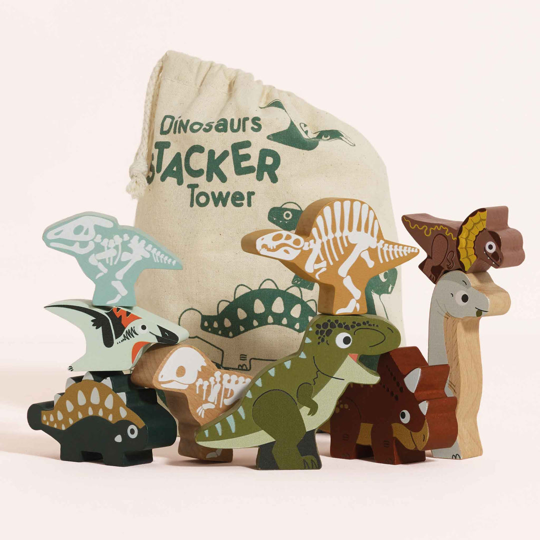Le Toy Van Jurassic Stacking Dinosaurs &amp; Bag