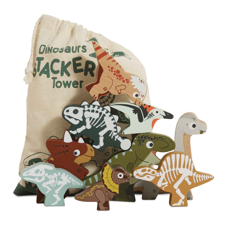 Le Toy Van Jurassic Stacking Dinosaurs &amp; Bag