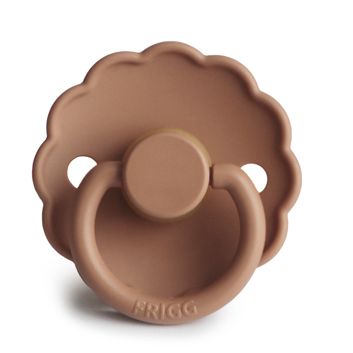 FRIGG Daisy Round Latex Pacifier – Peach Bronze