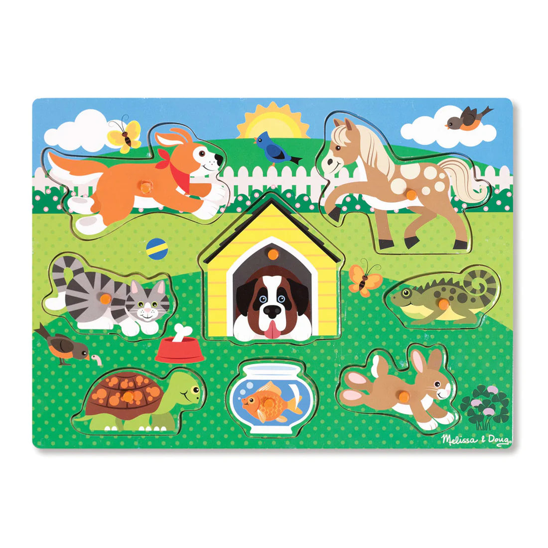 Melissa & Doug Pets Peg Puzzle – 8 Pieces