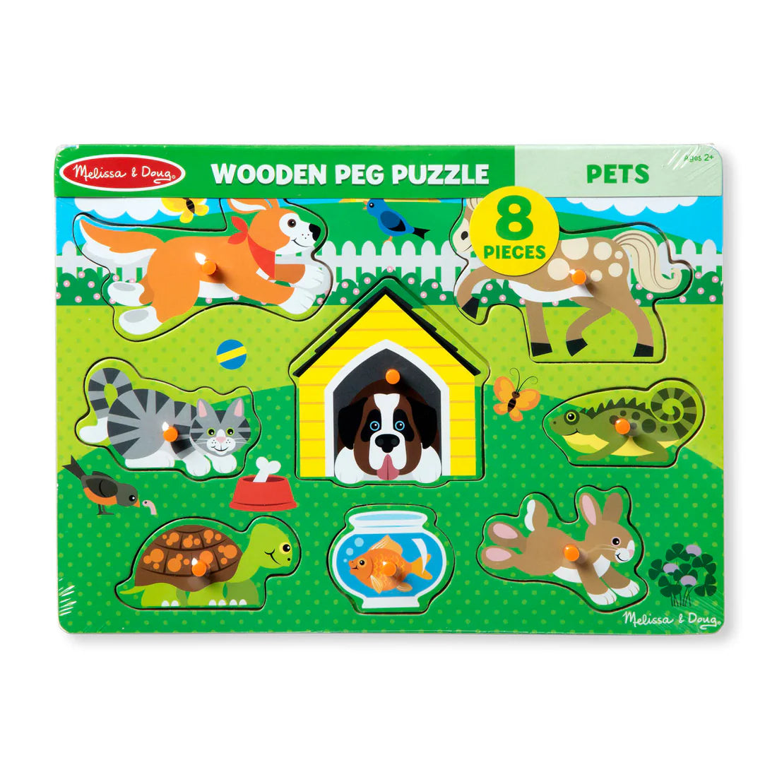 Melissa & Doug Pets Peg Puzzle – 8 Pieces