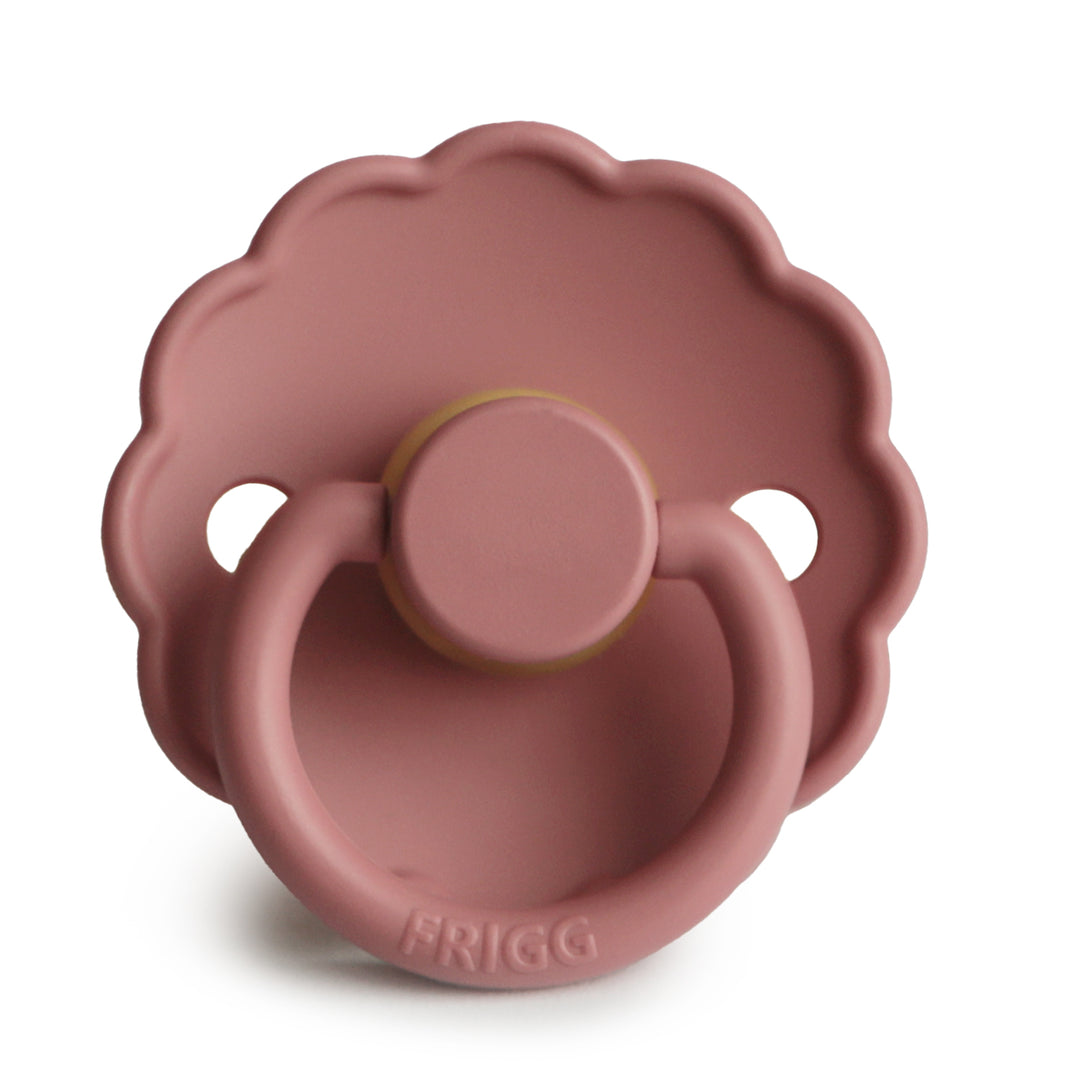 FRIGG Daisy Round Latex Pacifier – Powder Blush