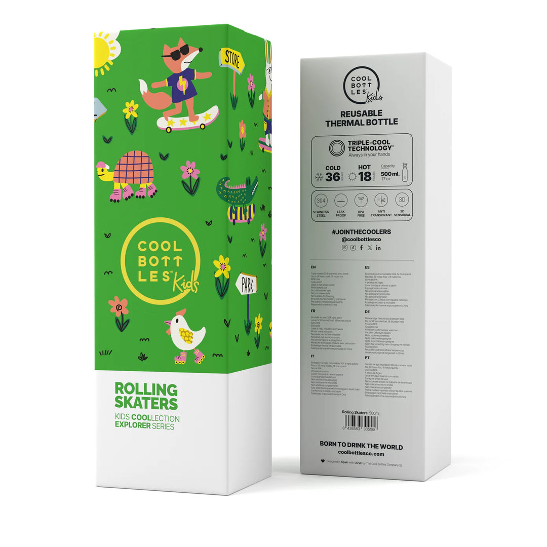 Cool Bottles™ Kids Explorer Series – Rolling Skaters (500 ml)