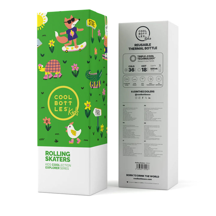 Cool Bottles™ Kids Explorer Series – Rolling Skaters (500 ml)
