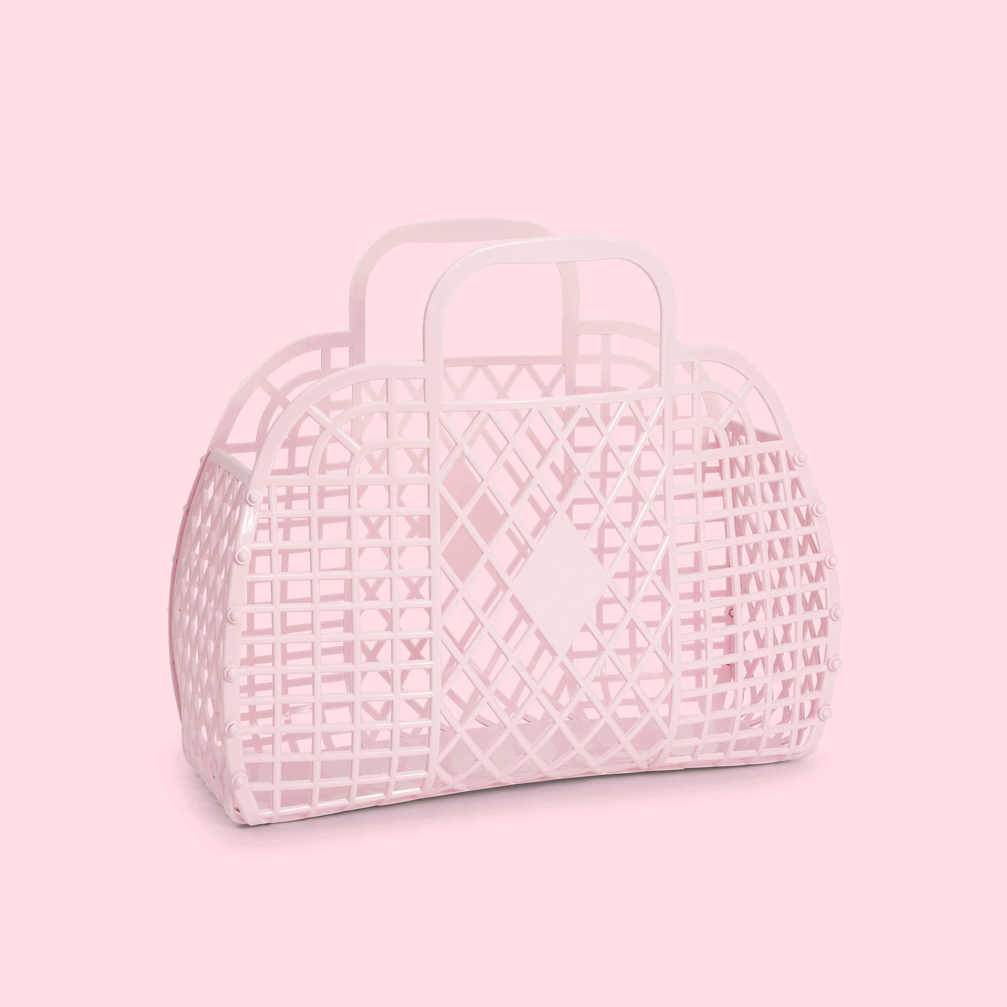 Sun Jellies Retro Small Basket Jelly Bag – Pink