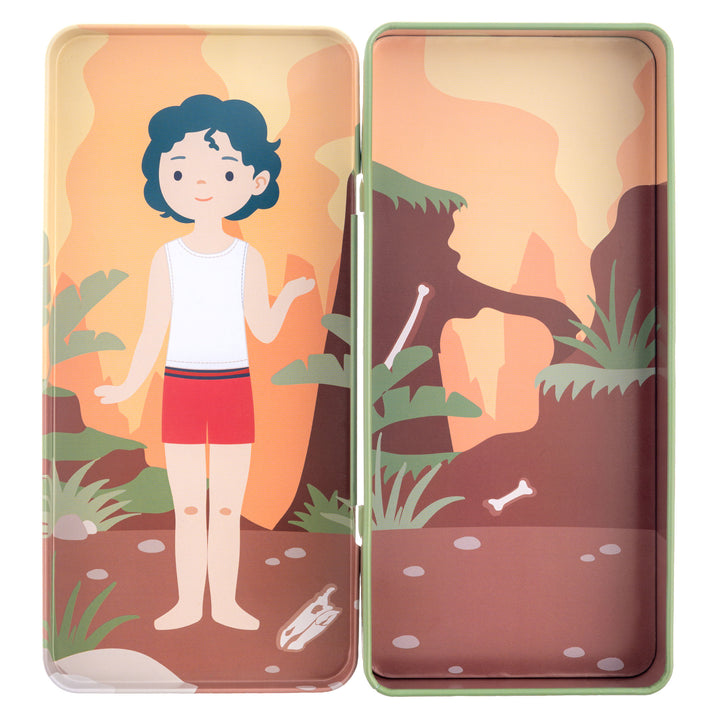 Stephen Joseph Tall Travel Tin Magnetic Dress Up – Payton The Palaeontologist