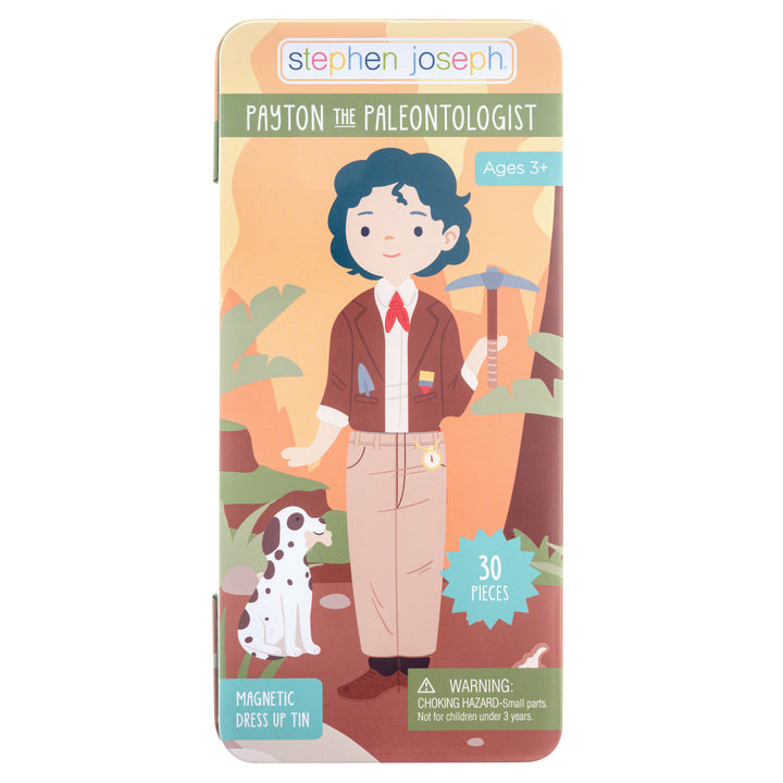 Stephen Joseph Tall Travel Tin Magnetic Dress Up – Payton The Palaeontologist
