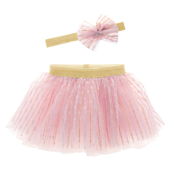 Stephen Joseph Tutu And Headband Set – Shimmer Pink