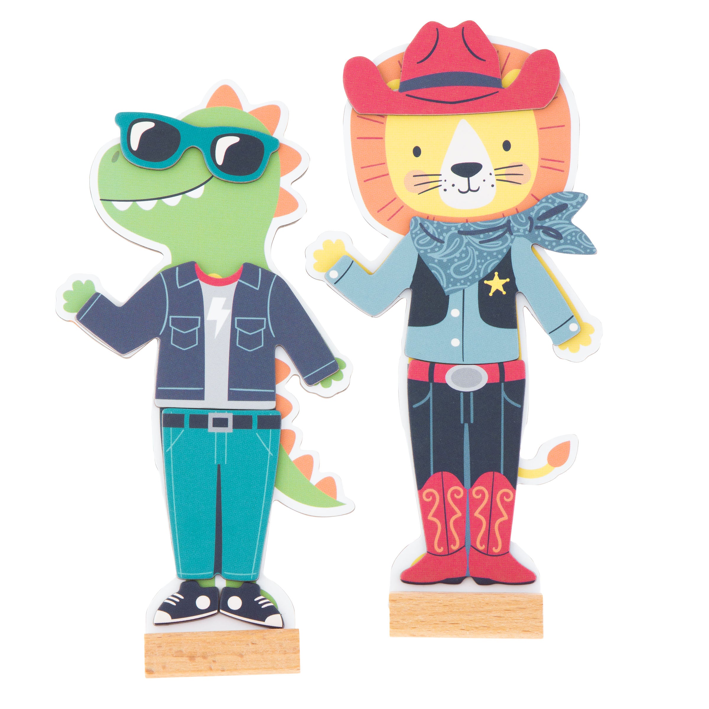 Stephen Joseph Magnetic Dress Up Box Set – Dino & Lion