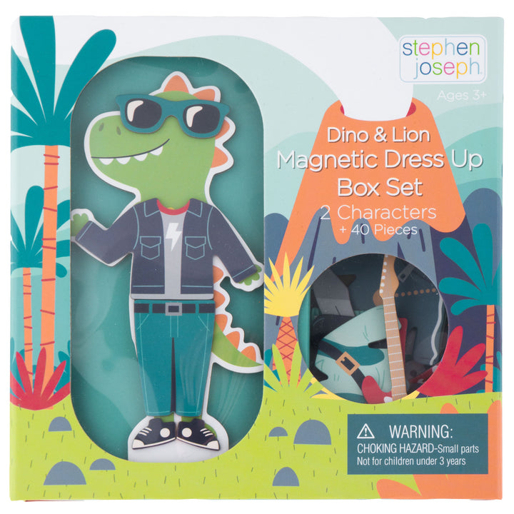 Stephen Joseph Magnetic Dress Up Box Set – Dino &amp; Lion