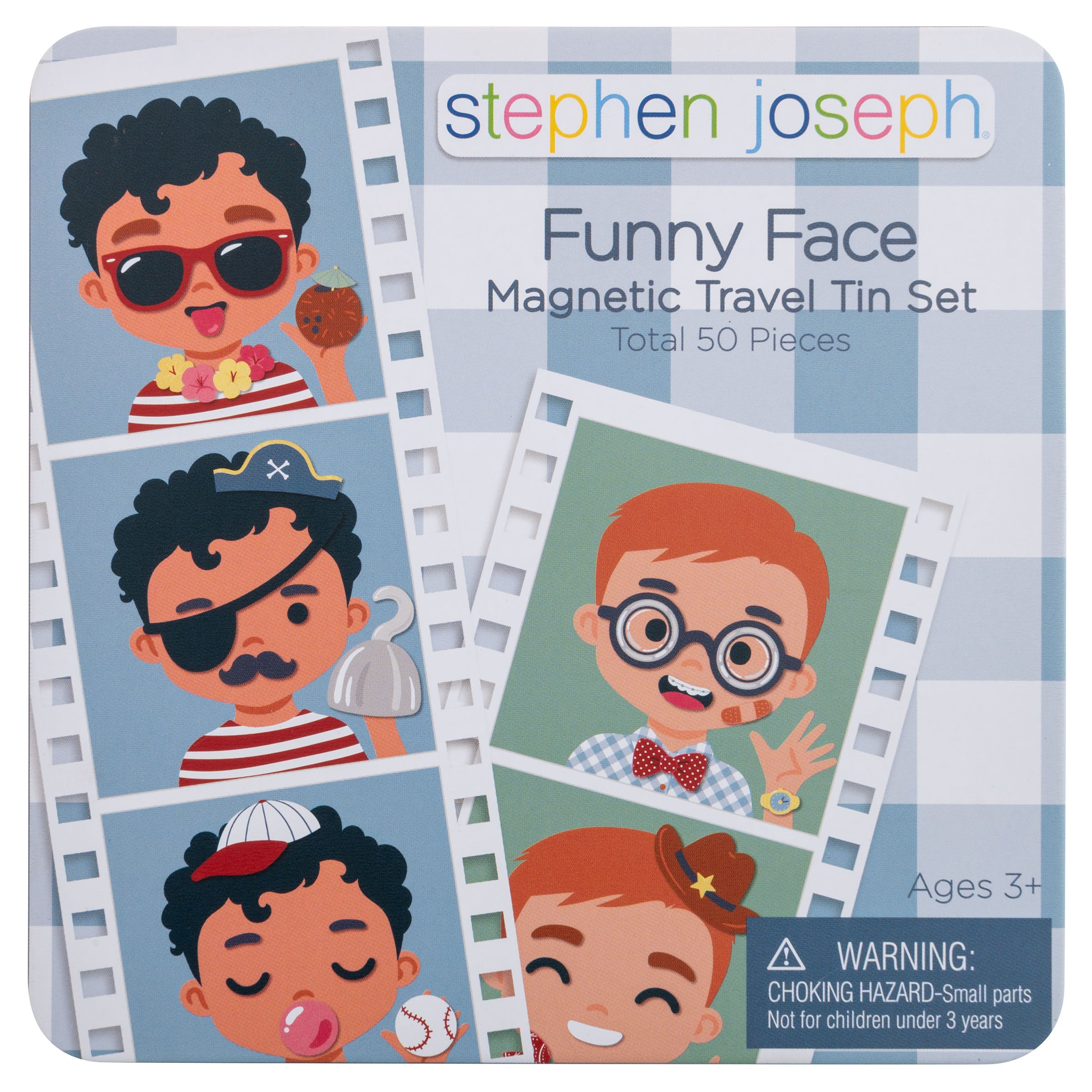 Stephen Joseph Funny Faces Magnetic Set – Blue